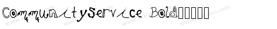 CommunityService Bold字体转换